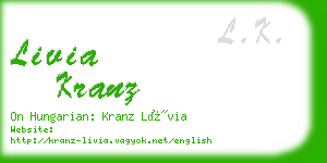 livia kranz business card